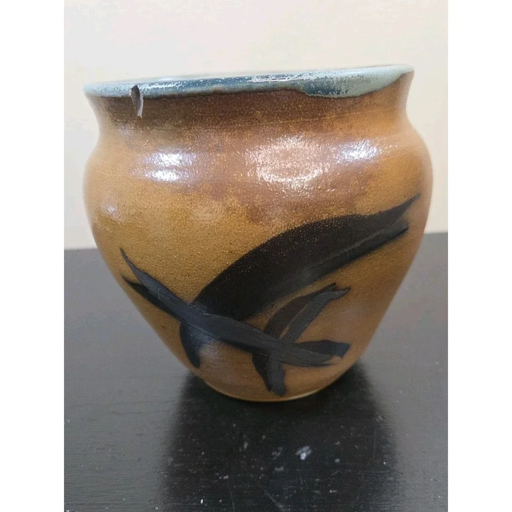 Vintage Signed‎ Studio Art Pottery Vase 6